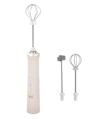 Wireless Mini Electric Milk Frother For Home Handheld Egg & Cream Whisk, R-3 White, R-3 Black, R-4 White, R-4 Black