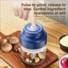 320ml Wireless Electric Garlic Chopper 6 Stainless Steel Blades Rechargeable Mini Food Processor