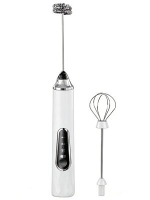 Electric Milk Frother & Coffee Foamer Home Use Handheld Wireless Mini Egg Whisk, Dual-Head White, Dual-Head Black, Dual-Head With Box White, Dual-Head With Box Black, Three-Head With Ear Hook Bracket White, Three-Head With Ear Hook Bracket Black...
