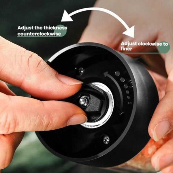 Electric Grinder for Pepper, Salt & Coffee USB Type-C Fast Charging, Adjustable Coarseness, Built-in LED Light