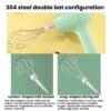 Wireless Electric Egg Whisk With Base Handheld Mini Multifunctional Milk Frother, Single White, Single Green, Dual-Head Green, Dual-Head White