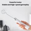 Household Handheld Mini Electric Milk Frother 3-Speed Rechargeable Egg Whisk, Dual-Head Black, Dual-Head White, Dual-Head With Bracket White, Dual-Head With Bracket Black