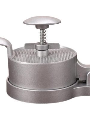 Portable Household Manual Round Meat Press Kitchen Hamburger Patty Mold, Flip Cover, Spring