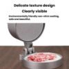 Portable Household Manual Round Meat Press Kitchen Hamburger Patty Mold, Flip Cover, Spring