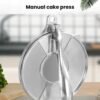 Aluminum Alloy Manual Dough Press Round Dumpling Wrapper Pastry Mold, Large Black, Small Black, Large Silver, Small Silver