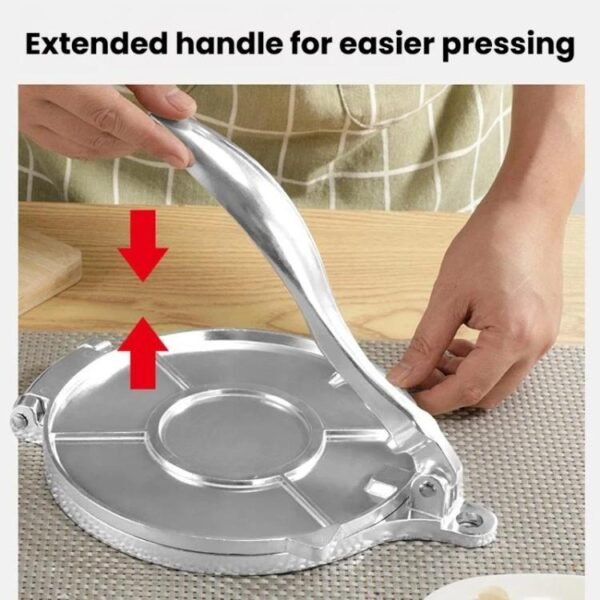 Aluminum Alloy Manual Dough Press Round Dumpling Wrapper Pastry Mold, Large Black, Small Black, Large Silver, Small Silver