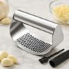 Stainless Steel Curved Garlic Press Kitchen Garlic Crusher, LsCook PHZ90C 3pcs /Set 1.8cm Thick
