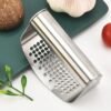 Stainless Steel Curved Garlic Press Kitchen Garlic Crusher, LsCook PHZ90C 3pcs /Set 1.8cm Thick