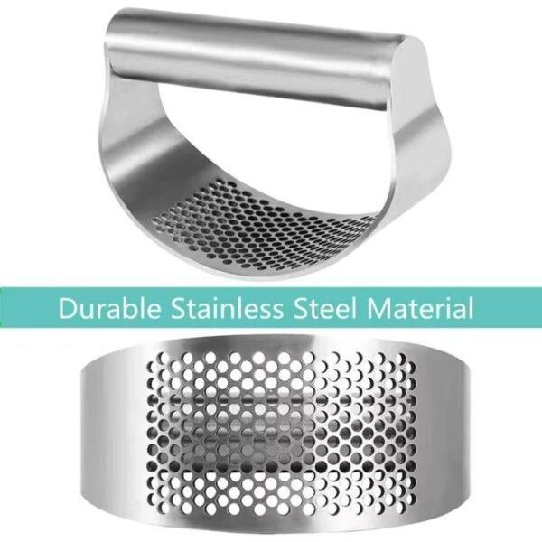 Stainless Steel Curved Garlic Press Kitchen Garlic Crusher, LsCook PHZ90C 3pcs /Set 1.8cm Thick