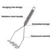 Stainless Steel Potato Masher, LsCook Wavy