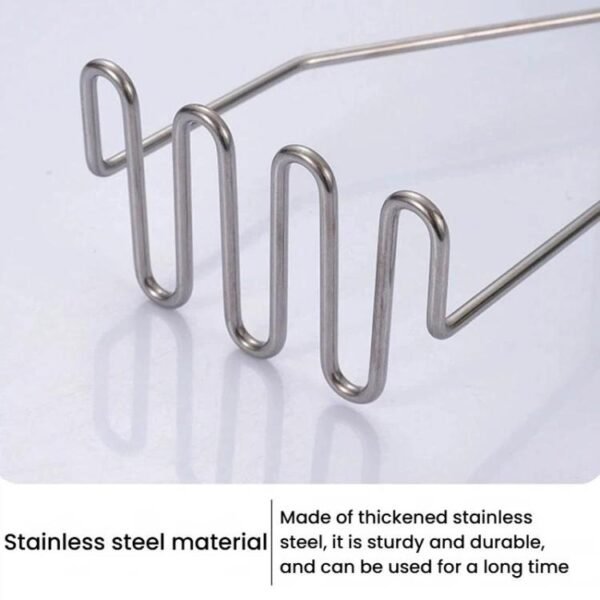 Stainless Steel Potato Masher, LsCook Wavy