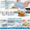 13-Cavity Multi-Sized Square Ice Cube Tray with Lid Food-Grade Silicone Mold for Easy Release Ice Making