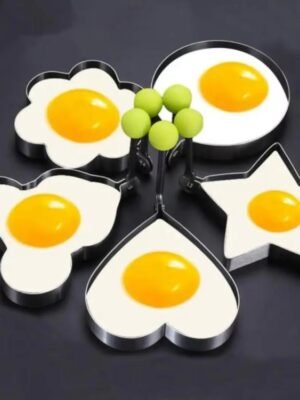 430 Stainless Steel Egg Mold DIY Rice Ball Mold Egg Cooker, 5-Piece Set
