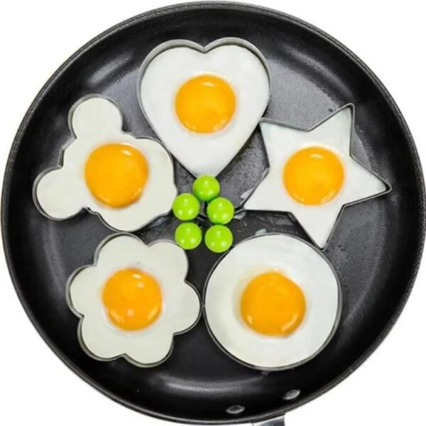 430 Stainless Steel Egg Mold DIY Rice Ball Mold Egg Cooker, 5-Piece Set
