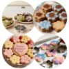 430 Stainless Steel Cookie Cutter Cookie Cake Mold, LsCook 5-Piece Set Flower Shaped