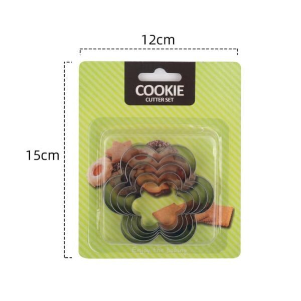 430 Stainless Steel Cookie Cutter Cookie Cake Mold, LsCook 5-Piece Set Flower Shaped