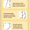 Stainless Steel Cat Shape Cookie Mold Cartoon Cookie Cutter, LsCook 9-Piece Set