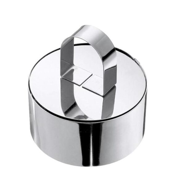 Stainless Steel Mousse Ring Pudding Mold Cake Baking Mold With Press Plate, LsCook Round