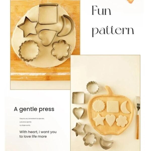 Stainless Steel Cookie Mold Star Moon-Shaped Cookie Cutters, LsCook 6-Piece Set