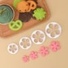 LsCook 4-Piece Set No-Handle Plum Blossom Cutter Realistic Baking Mold