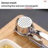 Aluminum Alloy Garlic Press Manual Pull Style Garlic Press, LsCook Large 4 In 1