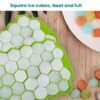 Silicone Ice Cube Tray With Lid Household Honeycomb Ice Cube Tray, LsCook 18.3x11x2.2cm