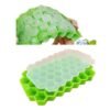 Silicone Ice Cube Tray With Lid Household Honeycomb Ice Cube Tray, LsCook 18.3x11x2.2cm