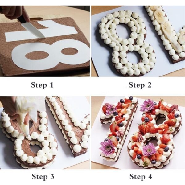 2 PCS Numbers Cake Mold Cake Decorating Tools