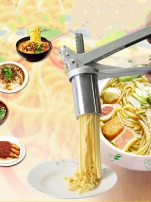 Household Stainless Steel Pasta Machine Small Manual Pasta Machine Multi-function Noodle Machine, Noodle Machine + 7 PCS Mould