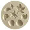 2 PCS  Marine Element Mould Sea Star Conch Shell Model Silicone Cake Fondant Tool, Cake Fondant Tool