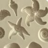 2 PCS  Marine Element Mould Sea Star Conch Shell Model Silicone Cake Fondant Tool, Cake Fondant Tool