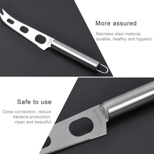 TBD0733038_4.jpg Stainless Steel Cheese Knife With Fork Tip Cheese Butter Knife Slicer Butter Pizza Cutter