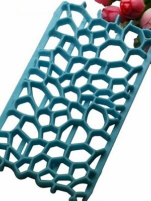 2 PCS Cake Fondant Tool Heart Shaped Diamond Texture Plaid Overpass Quyi Seal Printing Mould