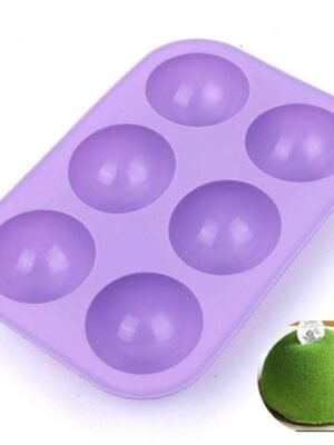 2 PCS 6 Even Small Semi-Circular Silicone Cake Mold Jelly Scented Candle Plaster Mold, Small Semi-Circular
