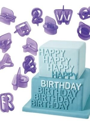 40pcs / Set Alphanumeric Plastic Cookie Molds Symbol Fondant Cake Decorative Printing Molds