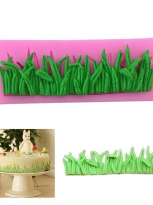 2 PCS Grass Decoration Liquid Silicone Mold Fondant Cake Mold