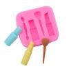 2 PCS Lipstick Eyebrow Pencil Makeup Tool Shape Silicone Fondant Cake Mold Chocolate Mold Clay Mold