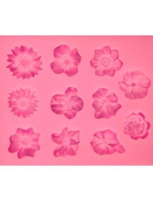 Fondant Cake Silicone Mold Chocolate Mold DIY Trumpet Flower Sun Flower Baking Decoration, Sun Flower Shape(Pink), Sun Flower Shape(Gray)