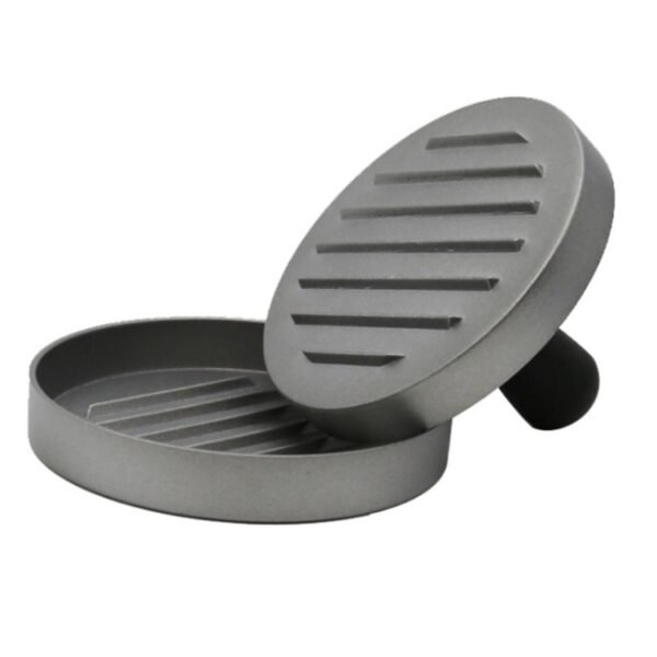 Household Food Grade Aluminum Alloy Kitchen Non-stick Coating Pressure Meat Patty Cake Hamburger Mold with 40 PCS Sided Silicone Papers